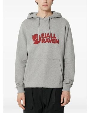 Fjallraven Logo-Detail Hoodie - Grey