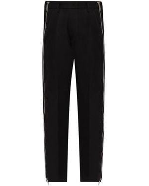 DSquared² Side Zip-Up Virgin Wool Trousers - Black