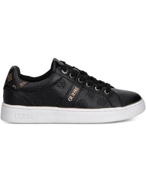 Guess Britz 4G Logo-Embossed Trainers - Black