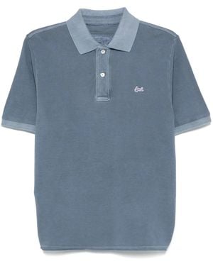 ERL Logo-Patch Polo Shirt - Blue
