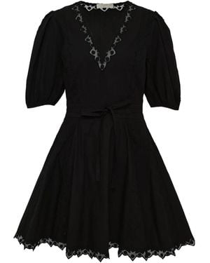 Ulla Johnson Camila Short-Sleeve Mini Dress - Black