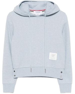 Thom Browne Hoodie Met Logopatch - Blauw