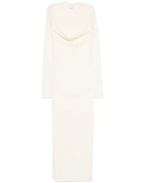 Nanushka Crew-Neck Long Dress - White