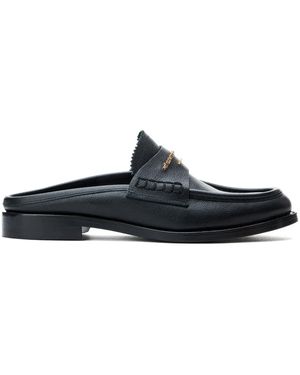 Alexander Wang Mules mit Logo - Weiß
