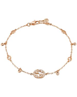 Gucci Pulsera Interlocking Gourmette - Metálico