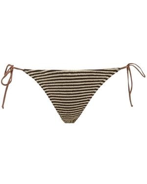 MC2 Saint Barth Marielle Striped Bikini Bottoms - Metallic
