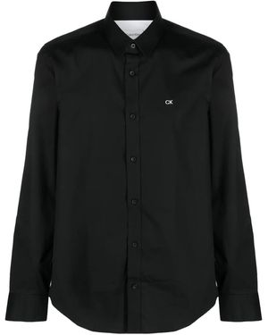 Calvin Klein エンブロイダリー シャツ - ブラック