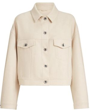 Brunello Cucinelli Monili-Embellishment Jacket - Natural