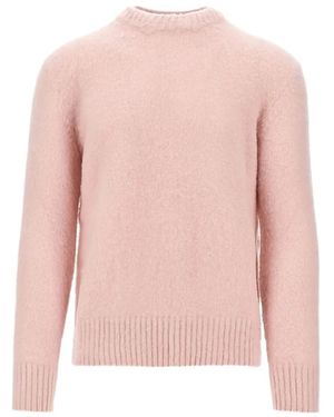 Piacenza Cashmere Ribbed-Trim Wool Jumper - Pink