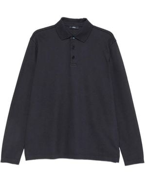 Herno Long-Sleeve Polo Shirt - Blue