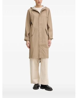 Rains Fishtail Hooded Coat - Natural