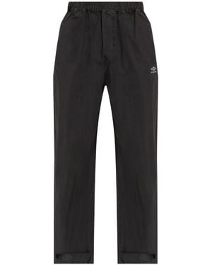 Umbro Logo-Embroidered Touch-Strap Trousers - Black