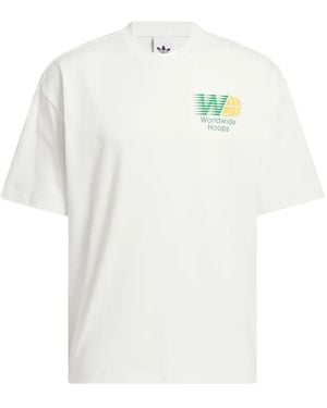 adidas Worldwide Hoops Spotlight Gfx T-Shirt - White