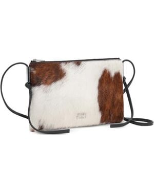 Bimba Y Lola Small-Fur Clutch Bag - White