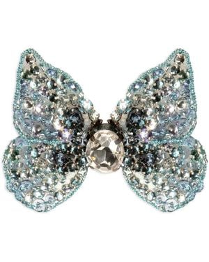 Jennifer Behr Abbie Crystal Butterfly Hair Clip - Green