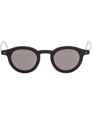 Lindberg Round-Frame Sunglasses - Black