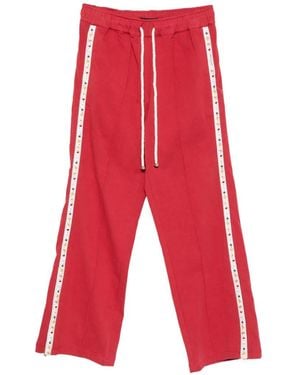NAHMIAS Side-Stripe Track Pants - Red