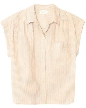 Xirena Striped Lexy Short-Sleeve Shirt - Natural