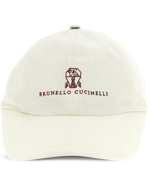 Brunello Cucinelli Casquette À Logo Brodé - Blanc