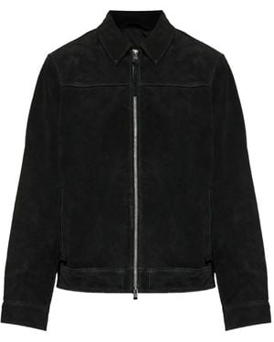 AllSaints Rhone Zip-Up Overshirt - Black