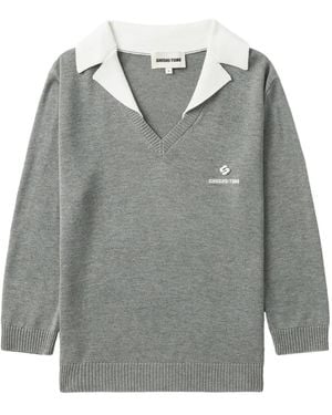 ShuShu/Tong Silk-Cashmere Knitted Top - Grey