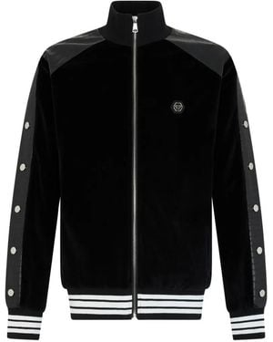 Philipp Plein Chenille Jacke Mit Kroko-Effekt - Schwarz