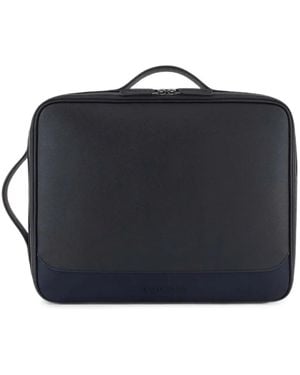 Emporio Armani Saffiano-Effect Backpack - Blue