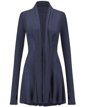 Oude Waag Ribbed Cardigan - Blue