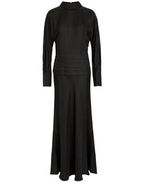 Rohe Pleat Long-Sleeve Dress - Black
