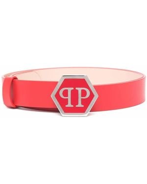 Philipp Plein Hexagon Gürtel - Rot