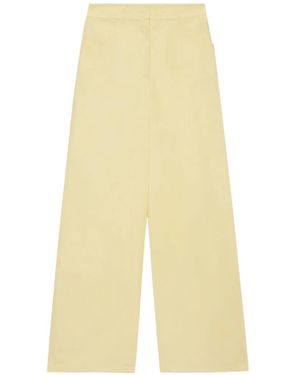 MSGM Wide-Leg Palazzo Pants - Yellow