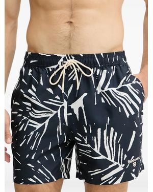 Barbour Edenwood Badeshorts Mit Palmen-Print - Blau