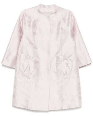Shiatzy Chen Mantel Aus Jacquard - Weiß