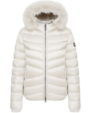 Colmar Faux-Fur Trim Hooded Jacket - White