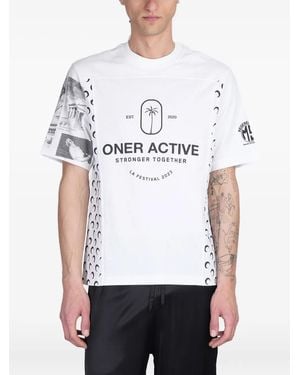 Marine Serre Regenerated T-Shirt Mit Grafik - Weiß