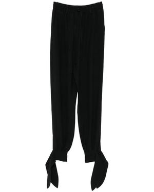 N°21 Tie-Fastening Drawstring Trousers - Black