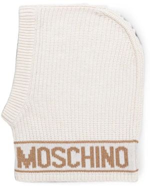 Moschino Logo-Embellishment Balaclava - Bianco