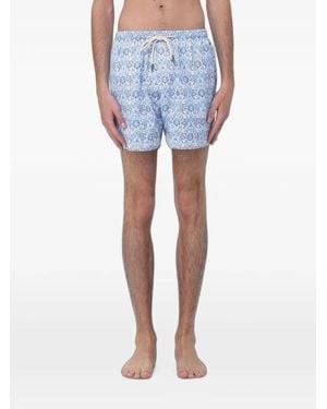 Peninsula Verbania Paisley-Print Swim Shorts - Blue