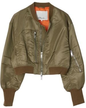 3.1 Phillip Lim Flight Zip Fastening Bomber Jacket - Green