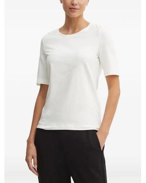 Sportalm Rhinestone-Embellished Logo-Print T-Shirt - White