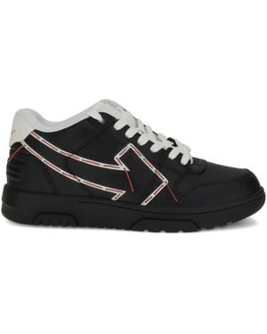 Off-White c/o Virgil Abloh Arrow-Detail Leather Sneakers - Black