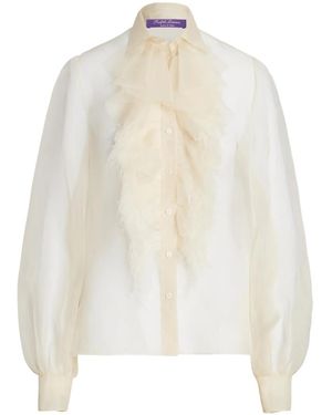 Ralph Lauren Organza Long-Sleeve Shirt - White
