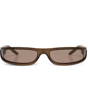 Rick Owens Rectangle-Frame Sunglasses - Brown