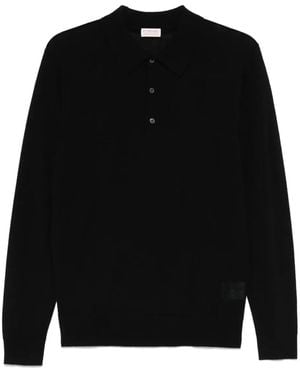 Fursac Merino Wool Polo Shirt - Black