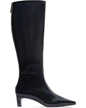 Bernardo Eton 50Mm Patent-Leather Zip Boots - Black