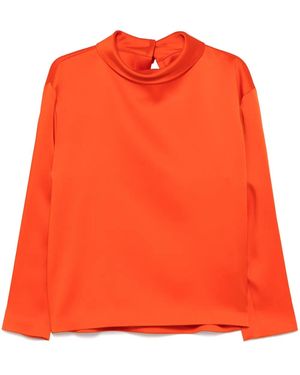 Carven Blusa de satén - Naranja