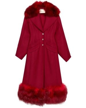Blumarine Cappotto Con Finiture - Rosso