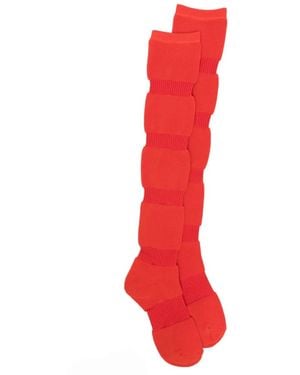 Issey Miyake Ribbed Socks - Red