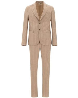 Emanuel Ungaro Pinstripe Tailored Suit - Natural