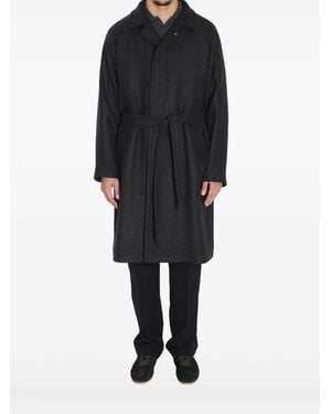 Tagliatore Salomon Belted Coat - Black